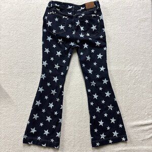 Judy Blue Jeans Women 15/3 Flare Stars All Over Print Patriotic USA Flag Dark